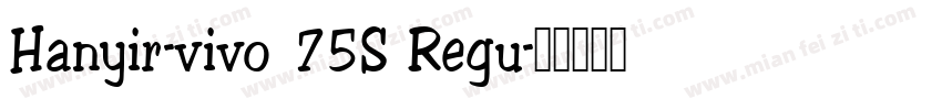 Hanyir-vivo 75S Regu字体转换